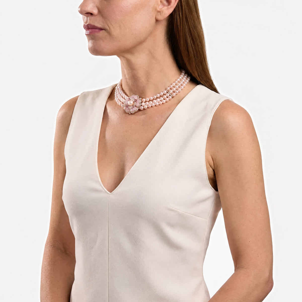 Blush Bloom Pearl Necklace - Voisson