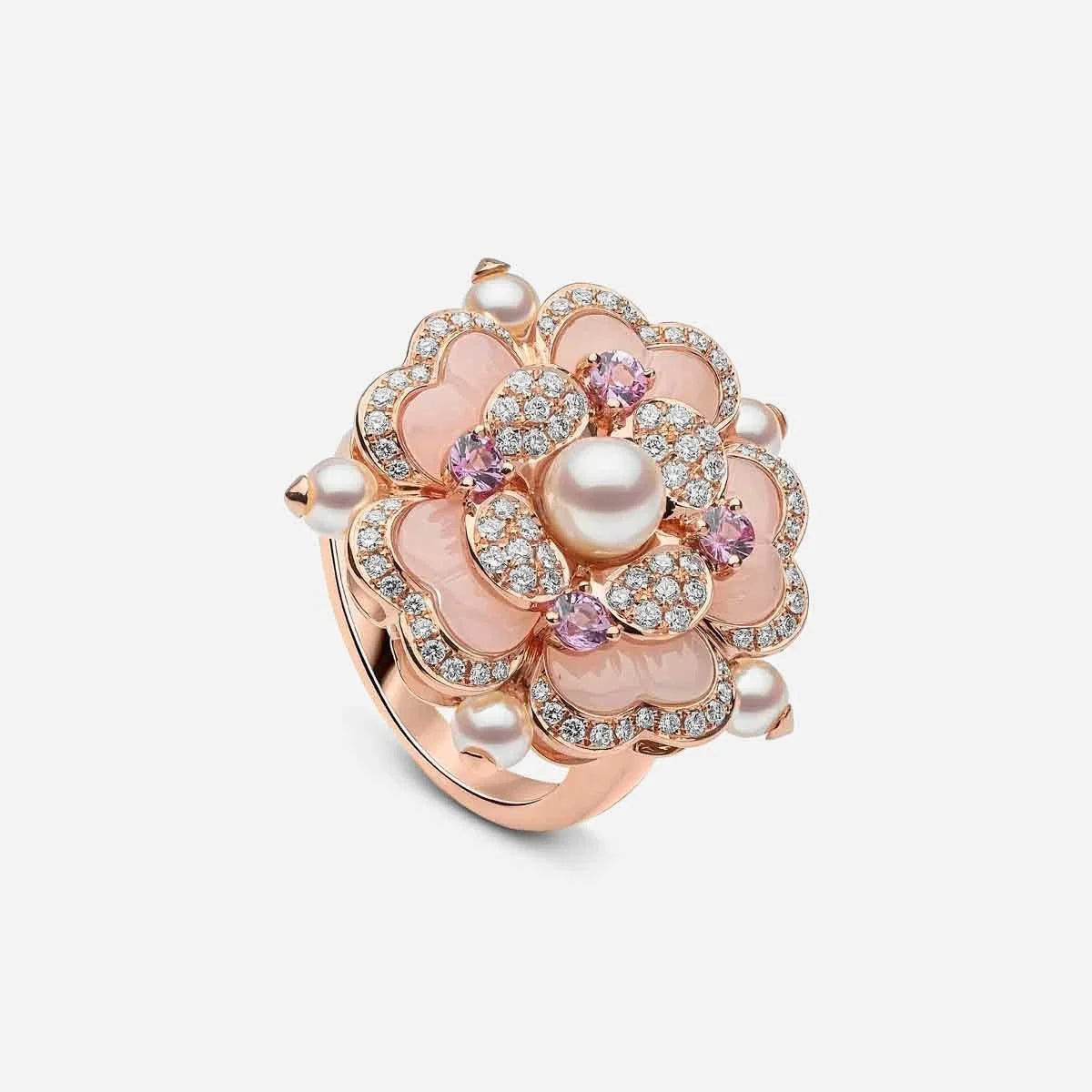 Blush Bloom Pearl Ring - Voisson