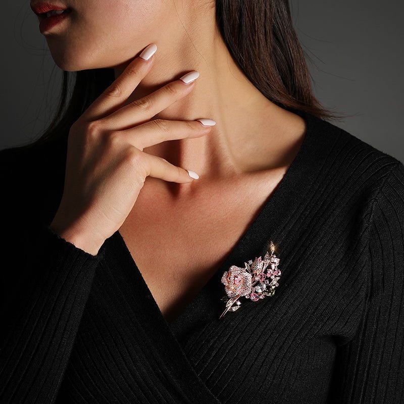 Blush Garden Brooch - Voisson