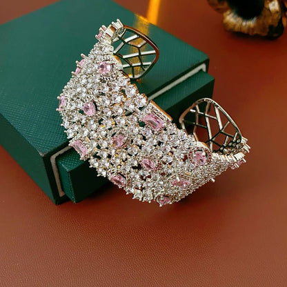 Blush Lattice Cuff Bracelet - Voisson
