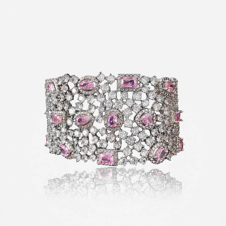 Blush Lattice Cuff Bracelet - Voisson