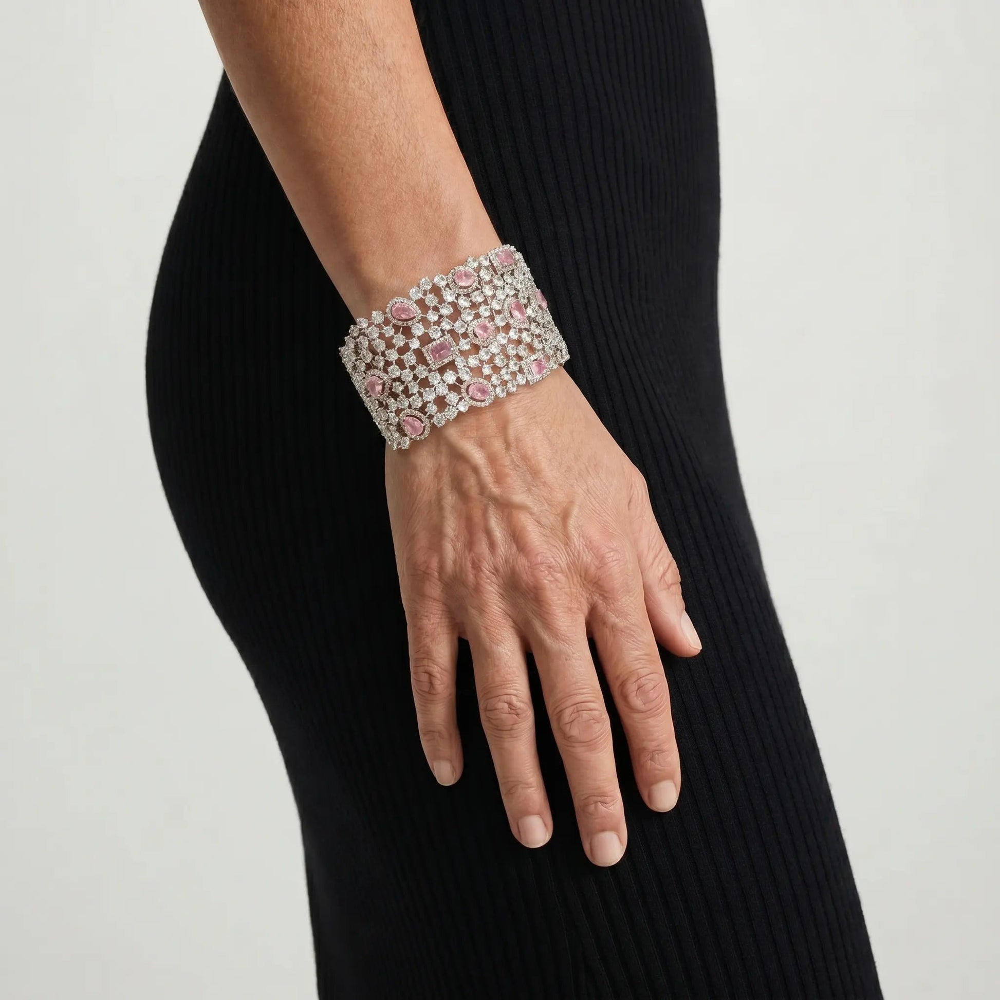 Blush Lattice Cuff Bracelet - Voisson