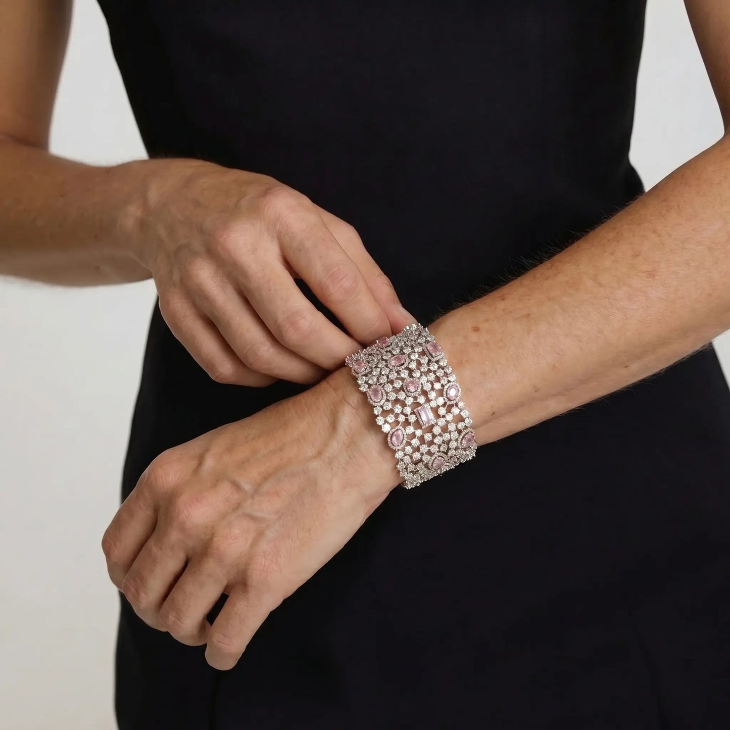 Blush Lattice Cuff Bracelet - Voisson