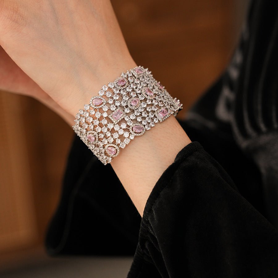 Blush Lattice Cuff Bracelet - Voisson