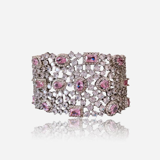 Blush Lattice Cuff Bracelet - Voisson