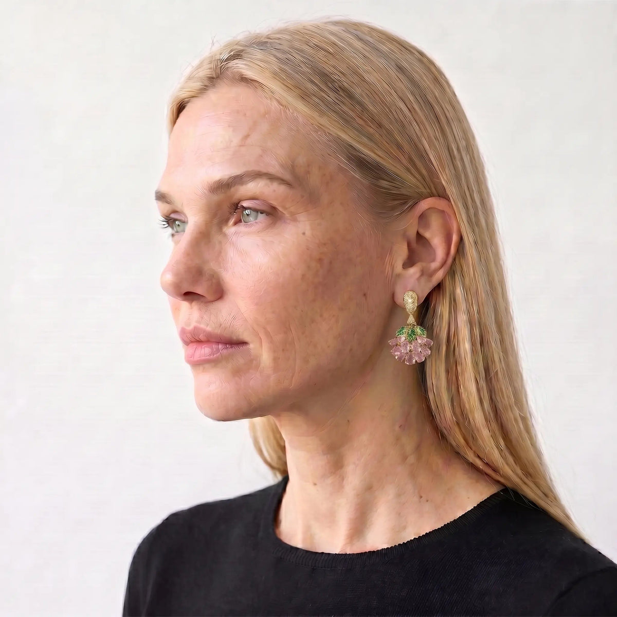 Blush Vine Drop Earrings - Voisson