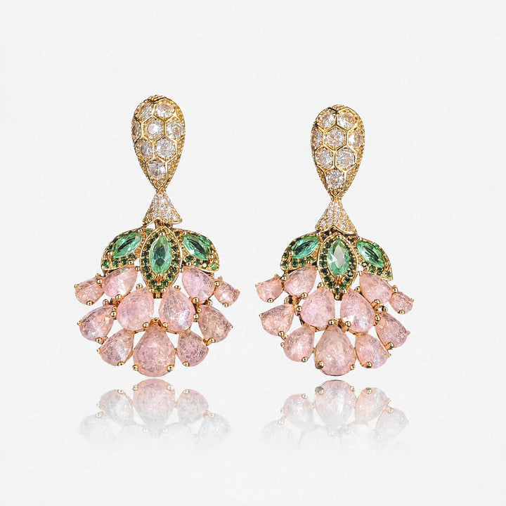 Blush Vine Drop Earrings - Voisson