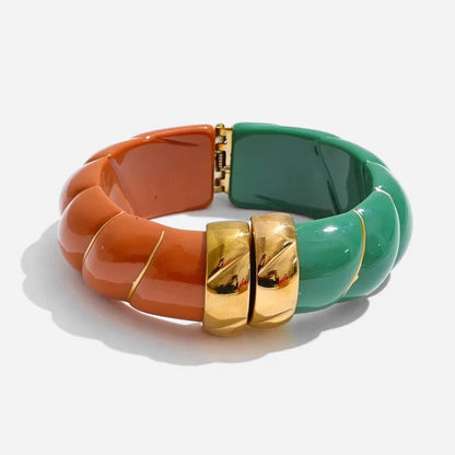 Braided Resin Cuff Bracelet - Voisson