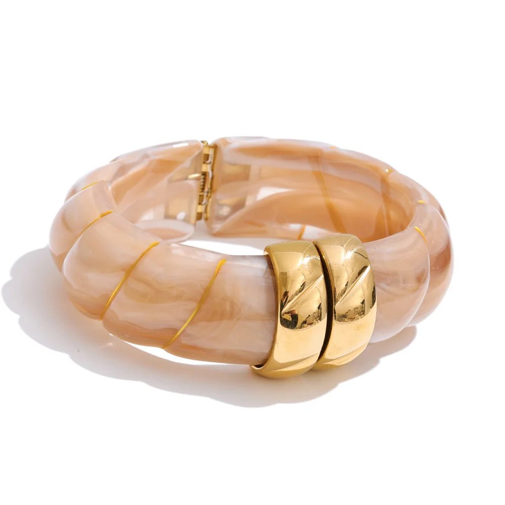 Braided Resin Cuff Bracelet - Voisson