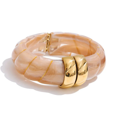 Braided Resin Cuff Bracelet - Voisson