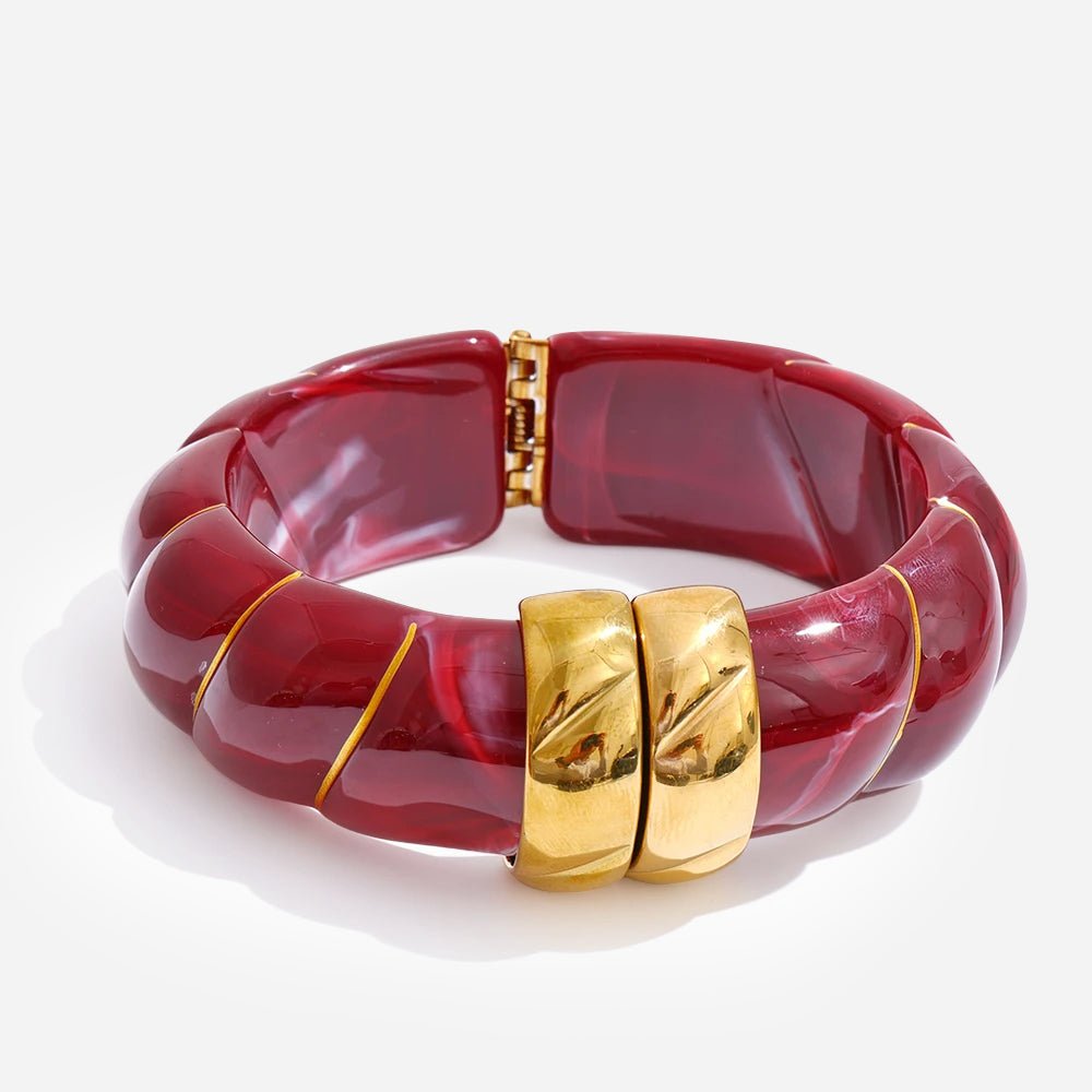 Braided Resin Cuff Bracelet - Voisson