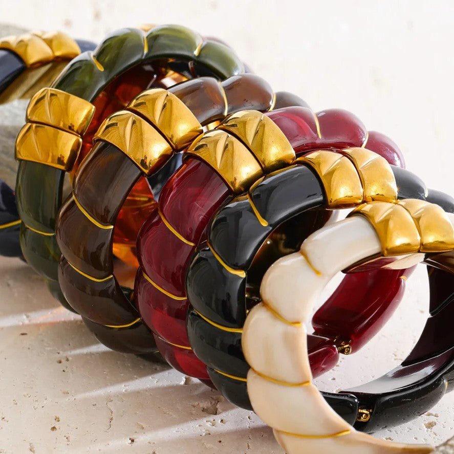 Braided Resin Cuff Bracelet - Voisson