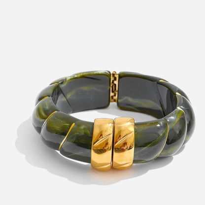 Braided Resin Cuff Bracelet - Voisson