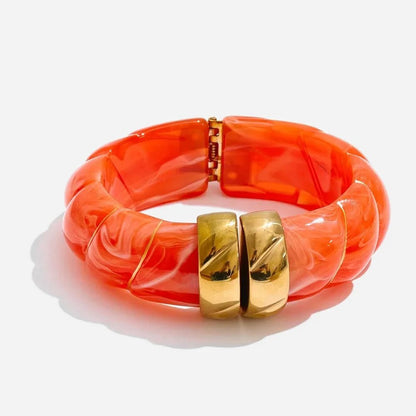 Braided Resin Cuff Bracelet - Voisson