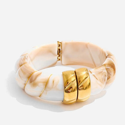 Braided Resin Cuff Bracelet - Voisson