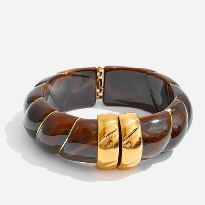 Braided Resin Cuff Bracelet - Voisson