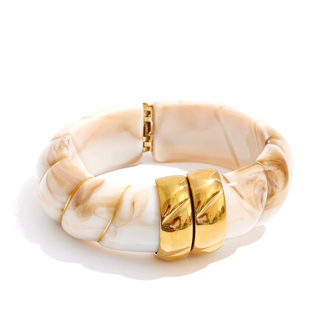 Braided Resin Cuff Bracelet - Voisson