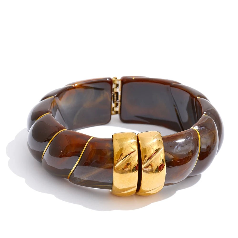Braided Resin Cuff Bracelet - Voisson