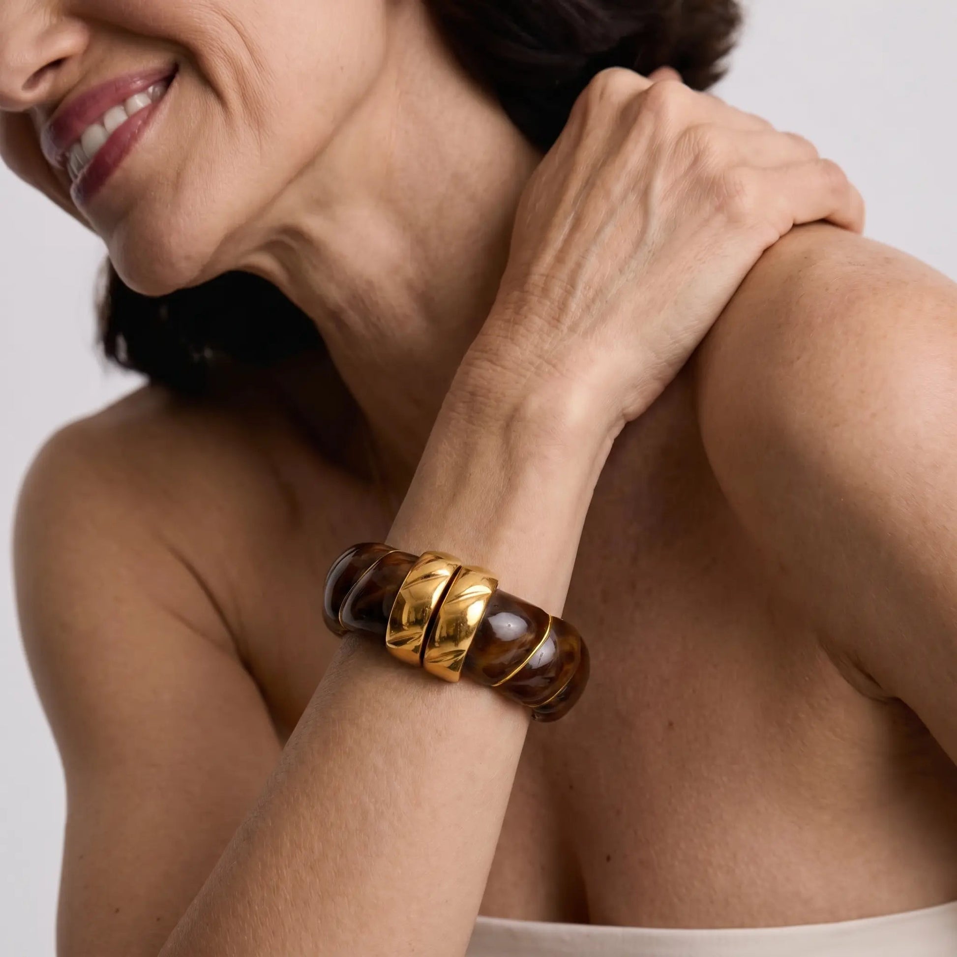Braided Resin Cuff Bracelet - Voisson