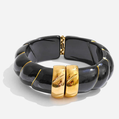 Braided Resin Cuff Bracelet - Voisson