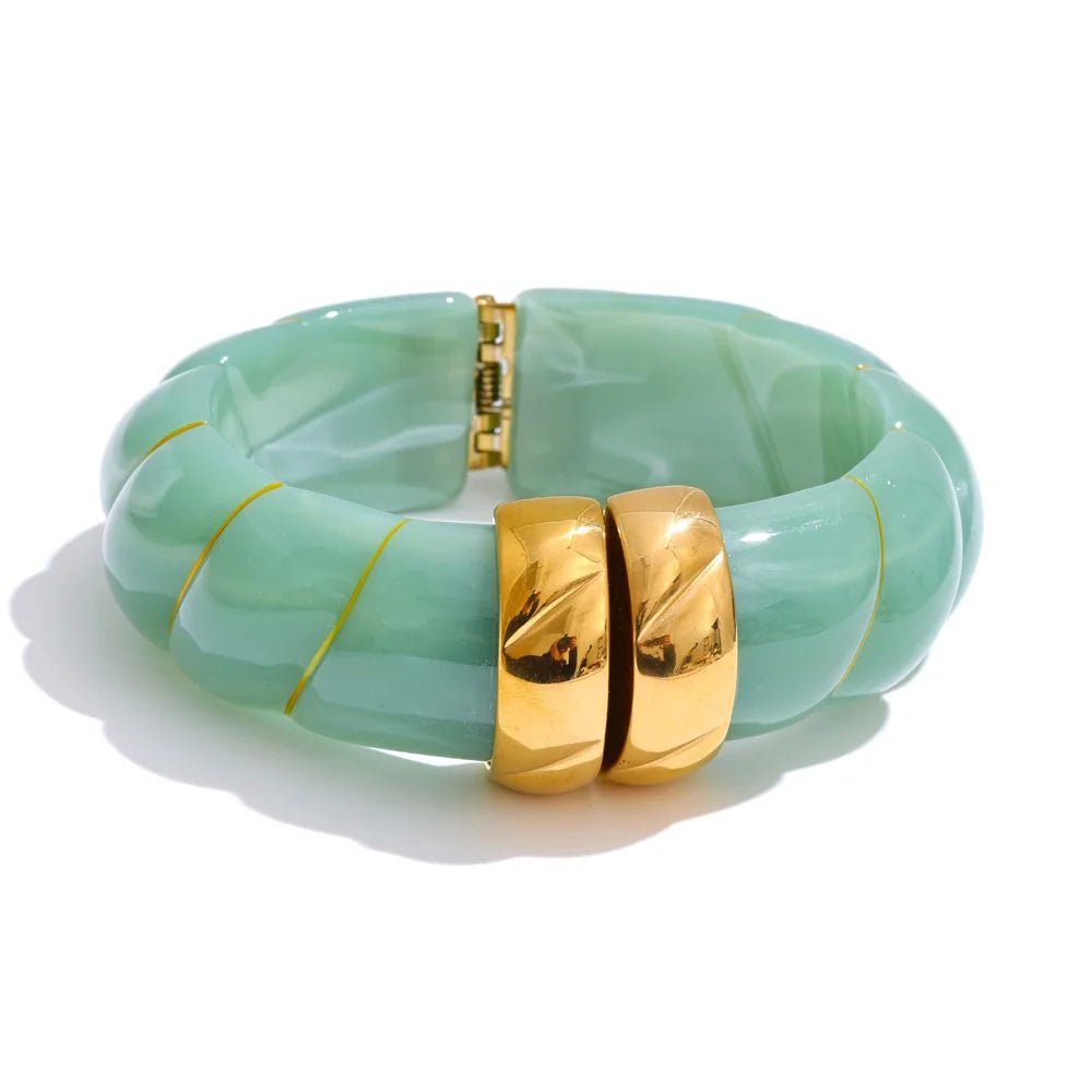 Braided Resin Cuff Bracelet - Voisson