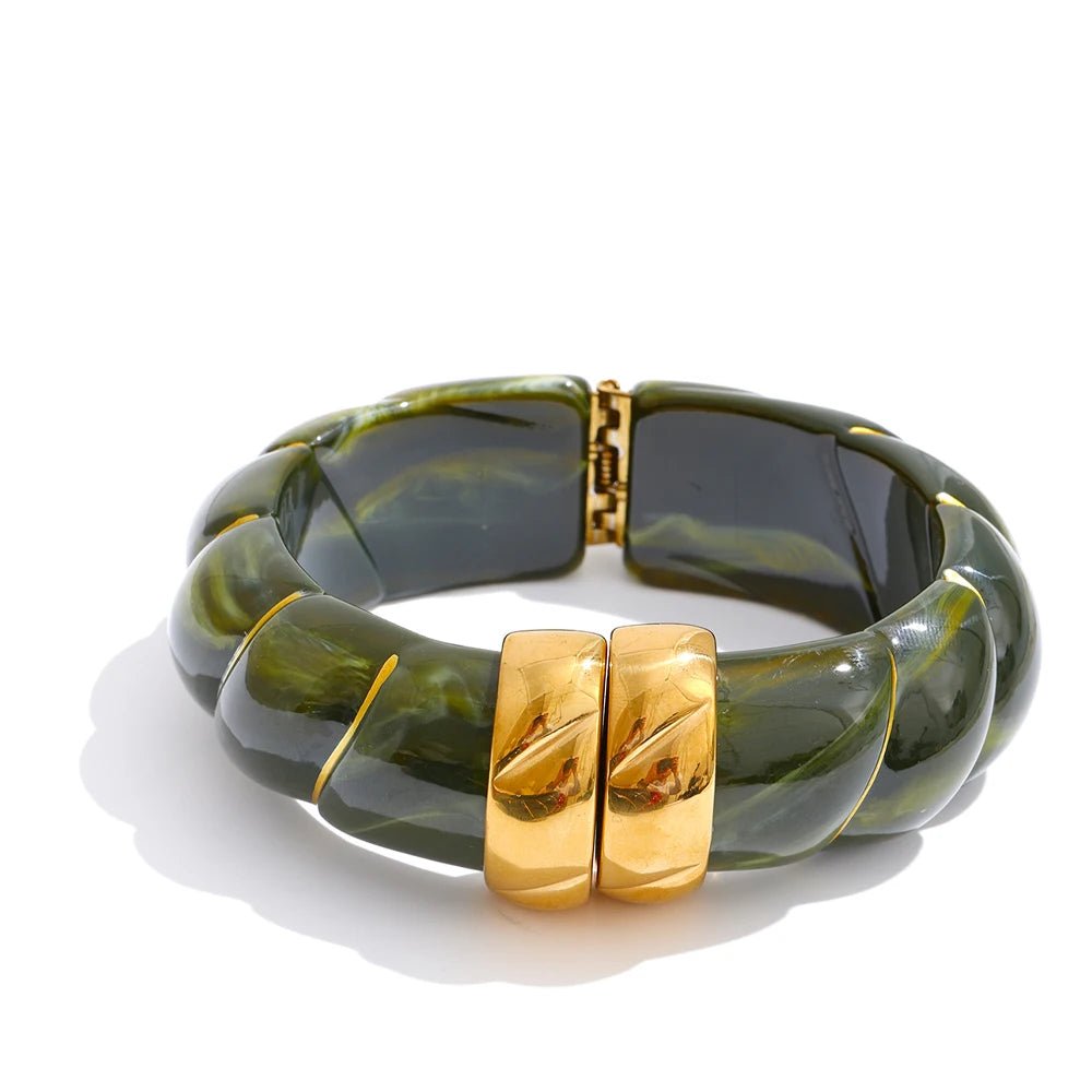 Braided Resin Cuff Bracelet - Voisson