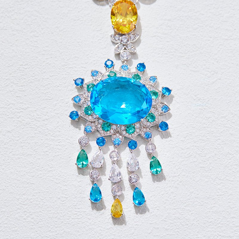 Capri Sunburst Tassel Necklace - Voisson