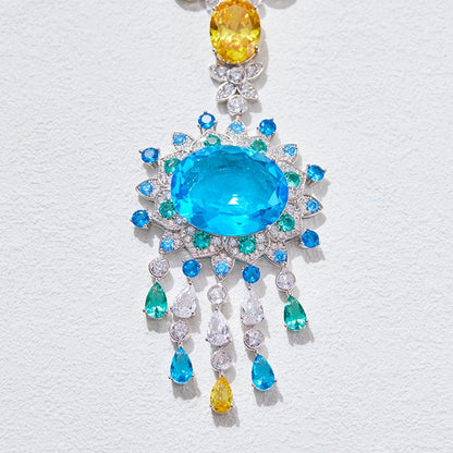 Capri Sunburst Tassel Necklace - Voisson