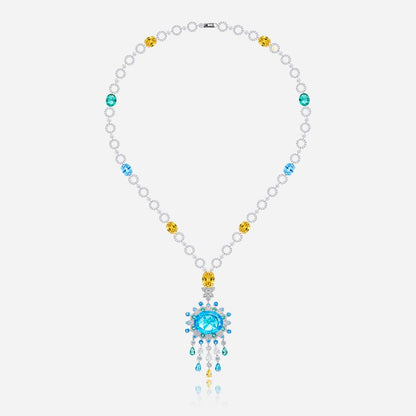 Capri Sunburst Tassel Necklace - Voisson