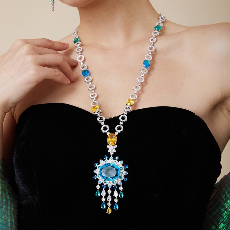 Capri Sunburst Tassel Necklace - Voisson