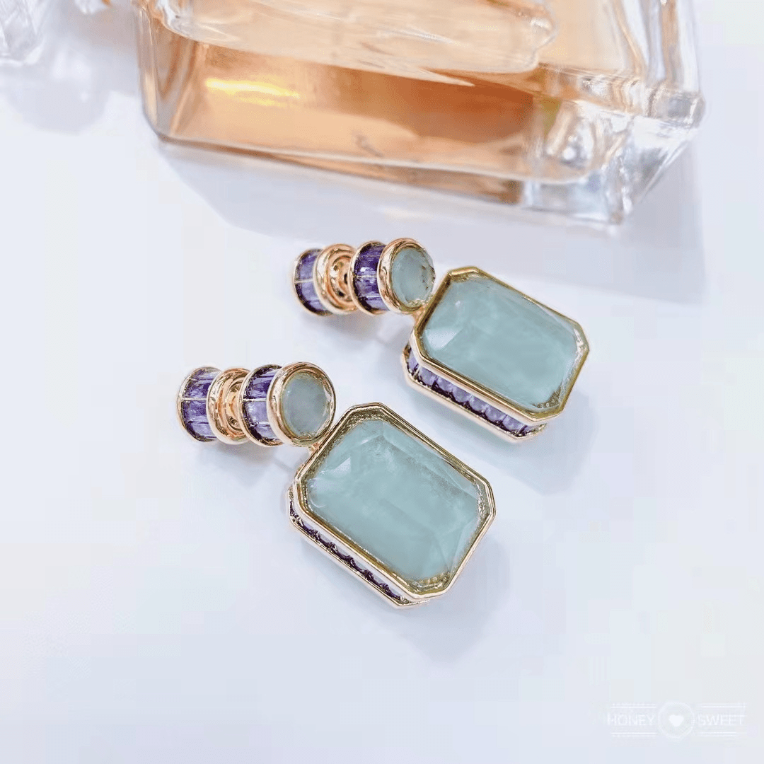 Celadon Aura Statement Earrings - Voisson