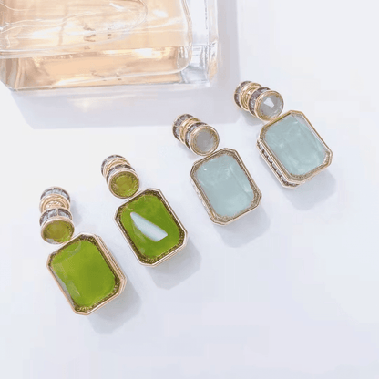 Celadon Aura Statement Earrings - Voisson