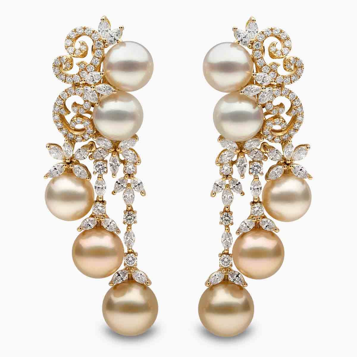 Champagne Gala Pearl Earrings - Voisson