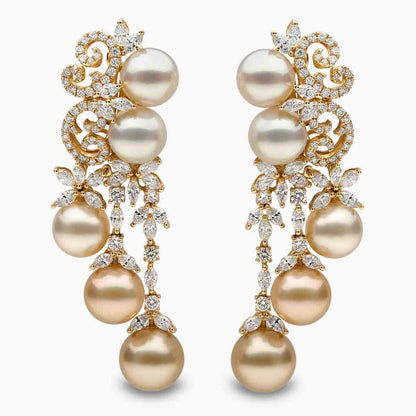 Champagne Gala Pearl Earrings - Voisson