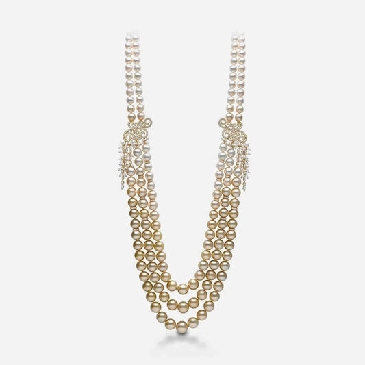 Champagne Gala Pearl Necklace - Voisson
