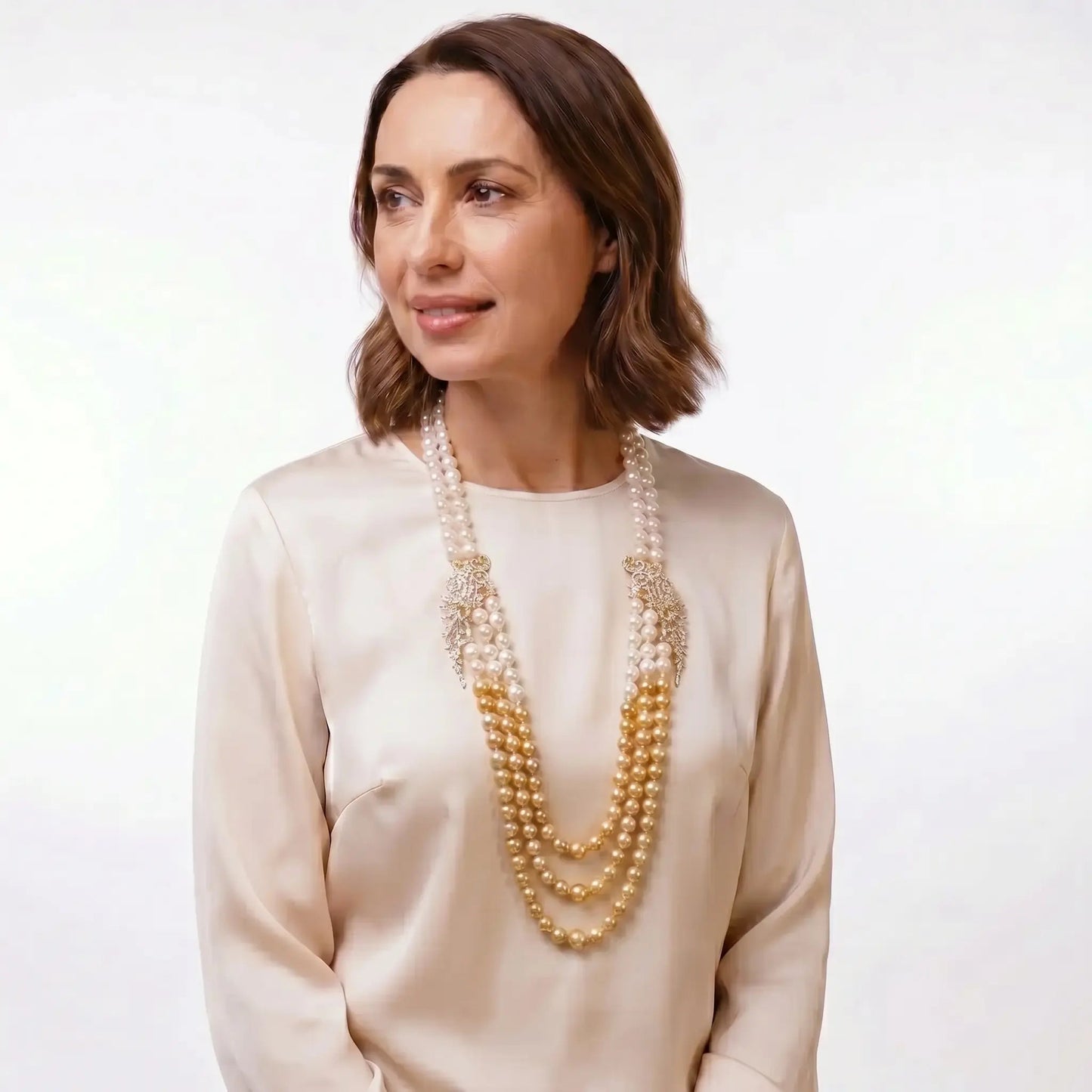 Champagne Gala Pearl Necklace - Voisson