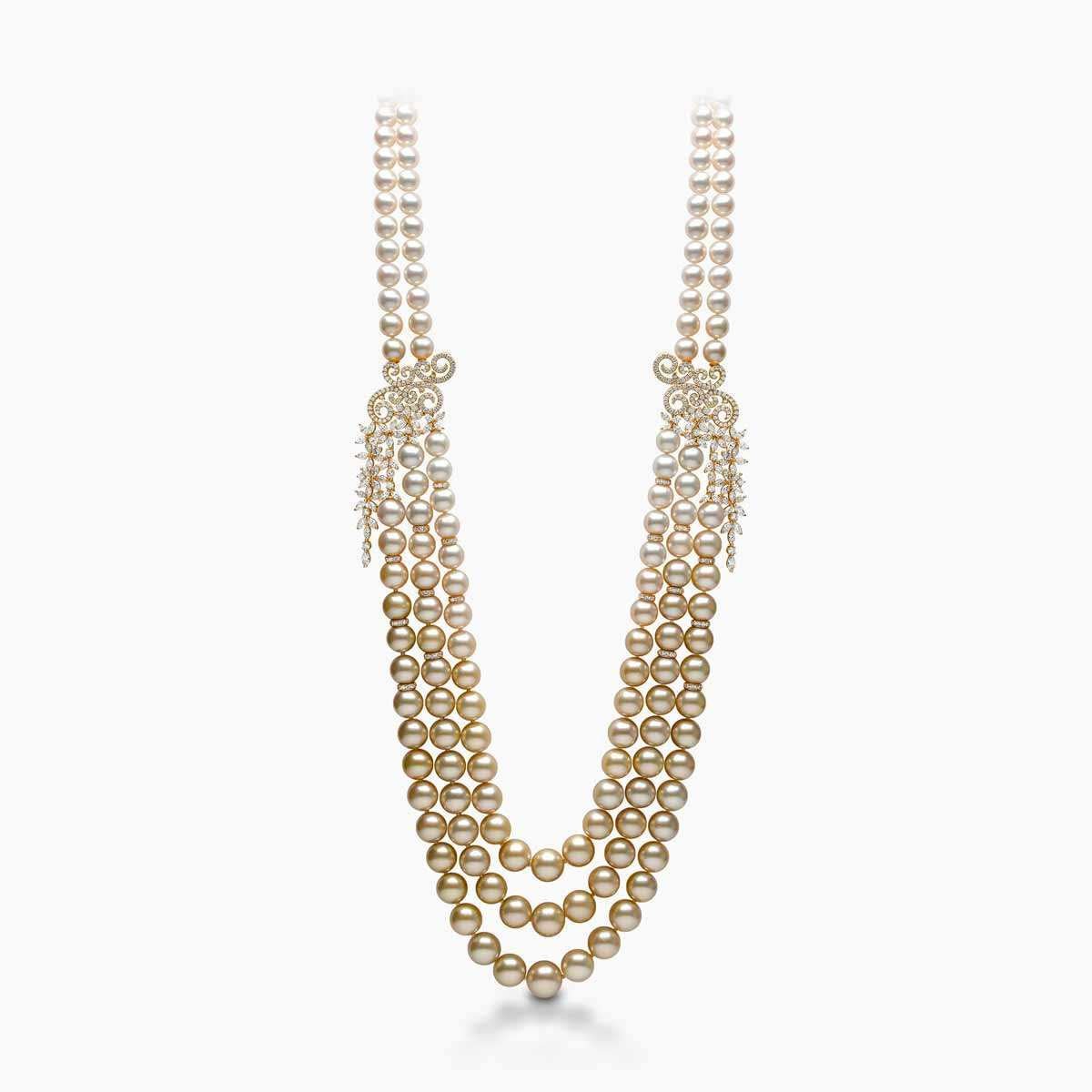 Champagne Gala Pearl Necklace - Voisson