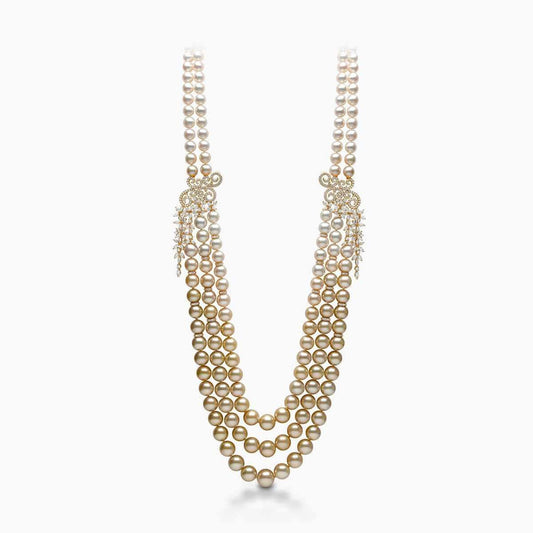 Champagne Gala Pearl Necklace - Voisson