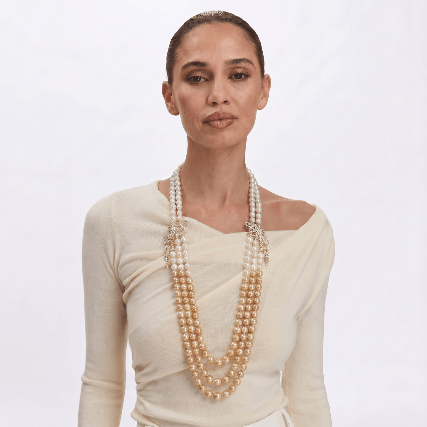 Champagne Gala Pearl Necklace - Voisson