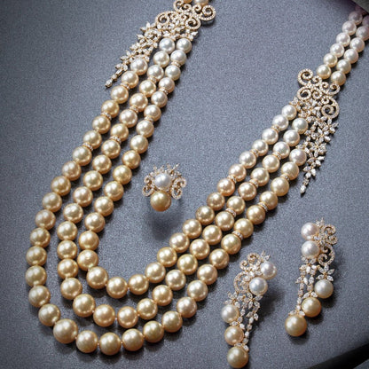 Champagne Gala Pearl Necklace - Voisson