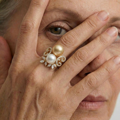 Champagne Gala Pearl Ring - Voisson