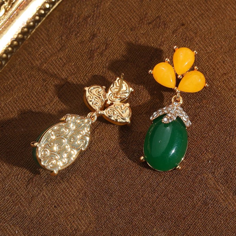 Citrine Bloom Drop Earrings - Voisson