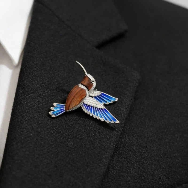 Cobalt Flight Brooch - Voisson