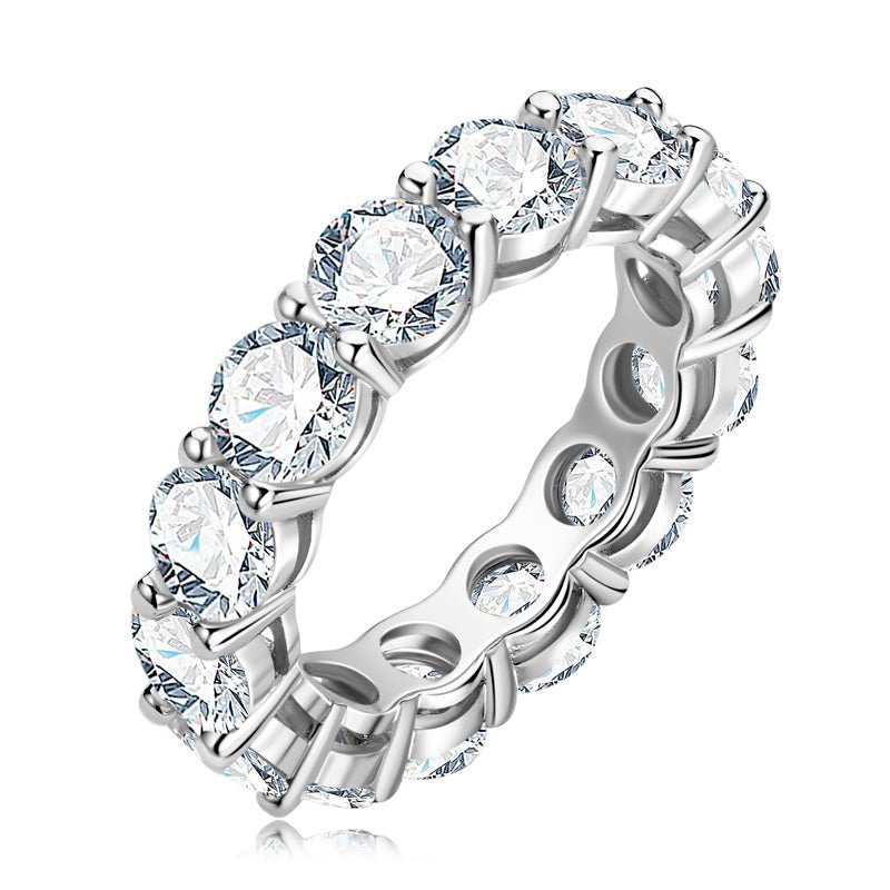 Coralia 0.5Ct Moissanite 925 Sterling Silver Eternity Band Ring - Voisson