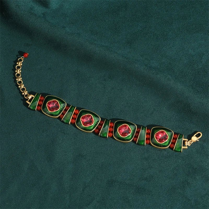 Crimson Noel Elegance Bracelet - Voisson