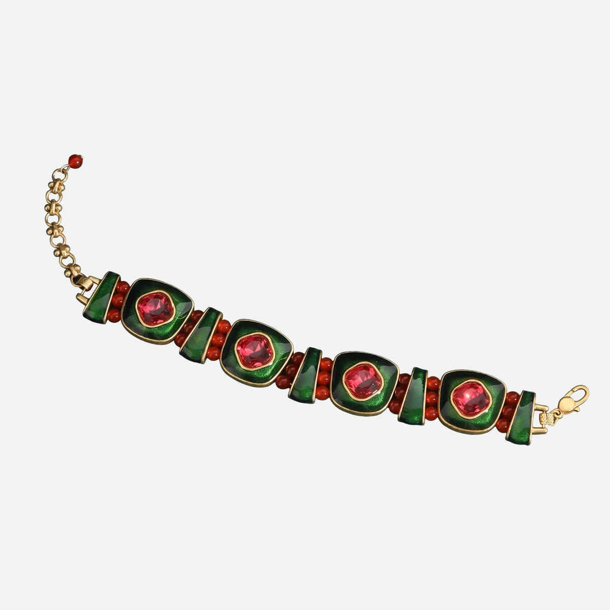 Crimson Noel Elegance Bracelet - Voisson