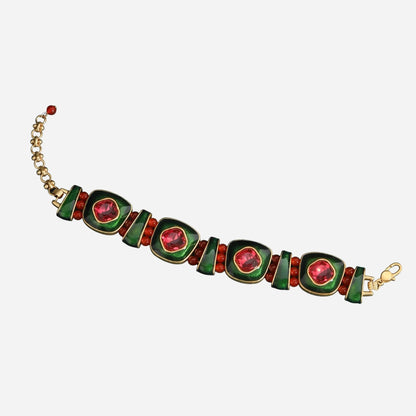 Crimson Noel Elegance Bracelet - Voisson