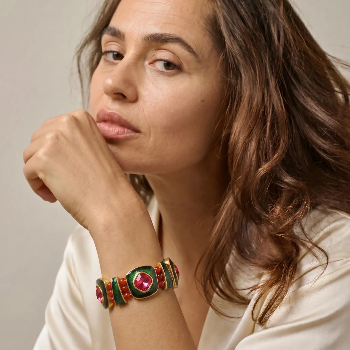 Crimson Noel Elegance Bracelet - Voisson