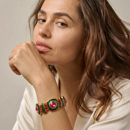 Crimson Noel Elegance Bracelet - Voisson