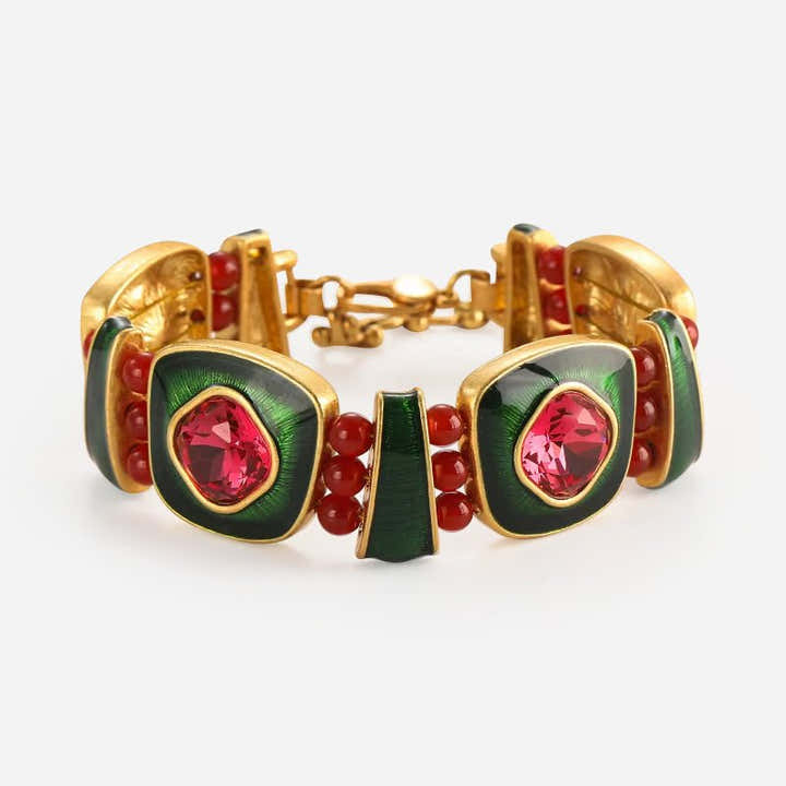 Crimson Noel Elegance Bracelet - Voisson